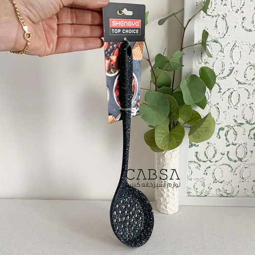 کفگیر برنج سیلیکونی مشکی خالدار شنگیا اصلی
