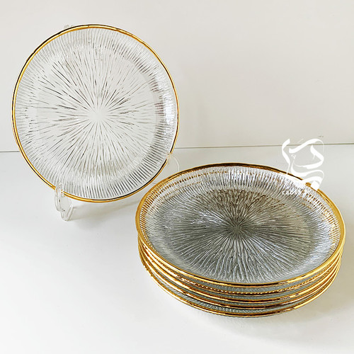 پیش دستی نوری تازه مدل سولو، بسته ۶ عددی، با لب طلای هلندی ۱۰٪ – فروش انحصاری فروشگاه کبسا