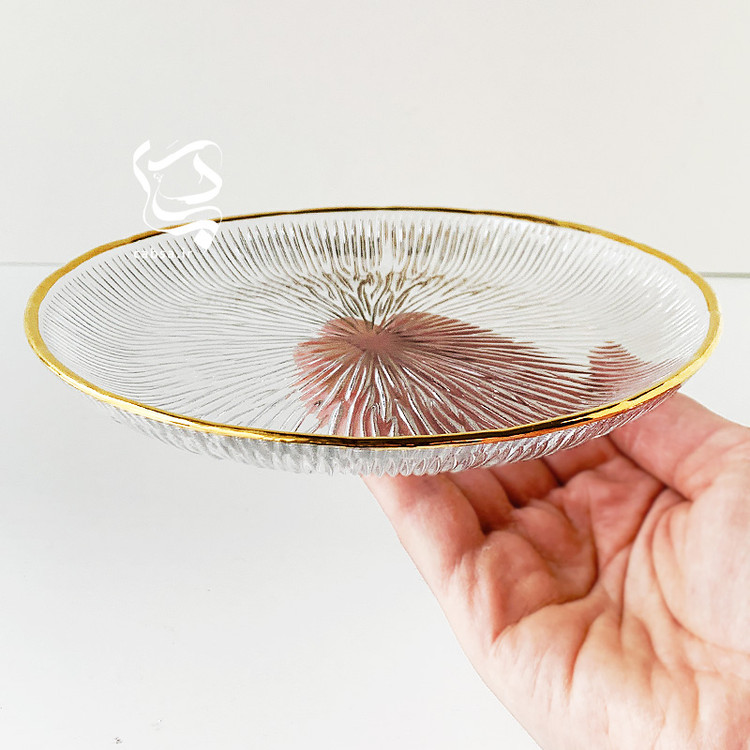 پیش دستی نوری تازه مدل سولو، بسته ۶ عددی، با لب طلای هلندی ۱۰٪ – فروش انحصاری فروشگاه کبسا