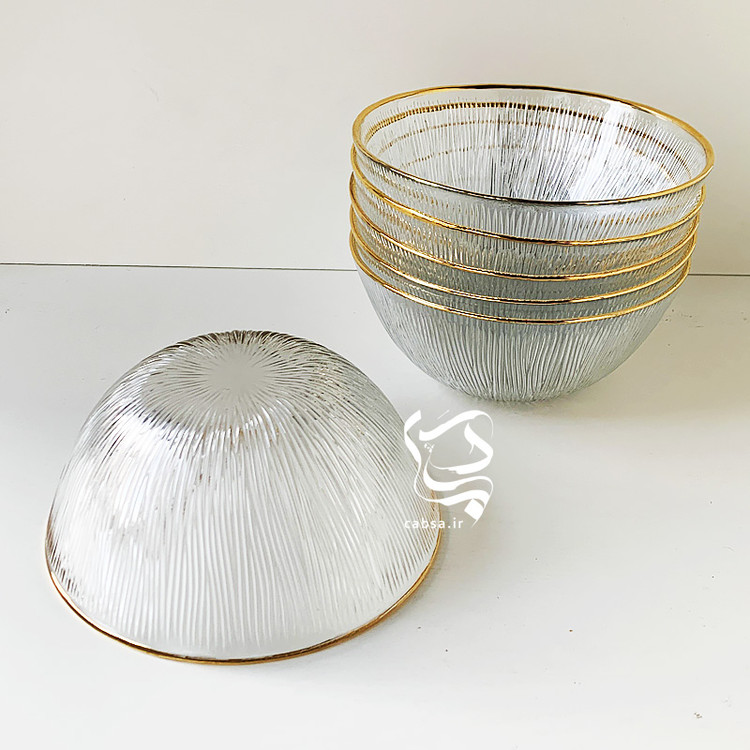 کاسه آبگوشت خوری نوری تازه مدل سولو، بسته ۶ عددی، با لب طلای هلندی ۱۰٪ – فروش انحصاری فروشگاه کبسا