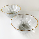 کاسه سالاد خوری نوری تازه سولو بسته ۲ عددی با دور طلای هلندی ۱۰٪، طراحی شیک و خاص، مناسب برای پذیرایی لوکس و استفاده روزمره