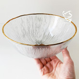 کاسه سالاد خوری نوری تازه سولو بسته ۲ عددی با دور طلای هلندی ۱۰٪، طراحی شیک و خاص، مناسب برای پذیرایی لوکس و استفاده روزمره