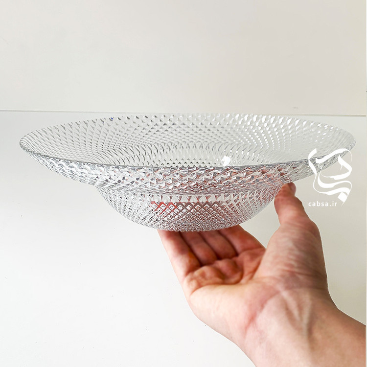 هفت سین بلور ۷ پارچه نوری تازه مدل پیکسل، شامل ۶ پیاله و ۱ کاسه پذیرایی، طراحی زیبا و شیک برای سفره هفت سین