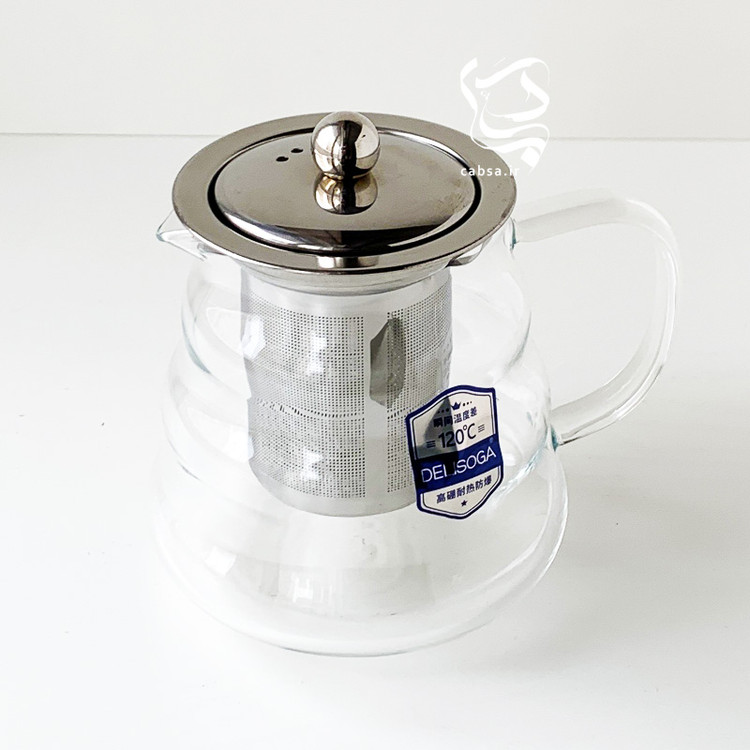 ست قوری و شات پیرکس برند دلی گلس، شامل یک قوری ۶۰۰ میلیلیتری و ۶ فنجان پیرکس مقاوم، با طراحی شیک و مناسب برای سرو چای و دمنوش.