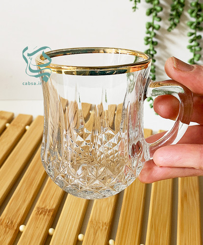 فنجان لب طلایی کمر باریک مدل اپرا نوری تازه بسته 6 عددی مناسب سرو چای و پذیرایی شیک