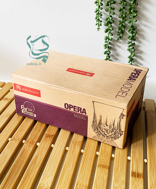 فنجان لب طلایی کمر باریک مدل اپرا نوری تازه بسته 6 عددی مناسب سرو چای و پذیرایی شیک