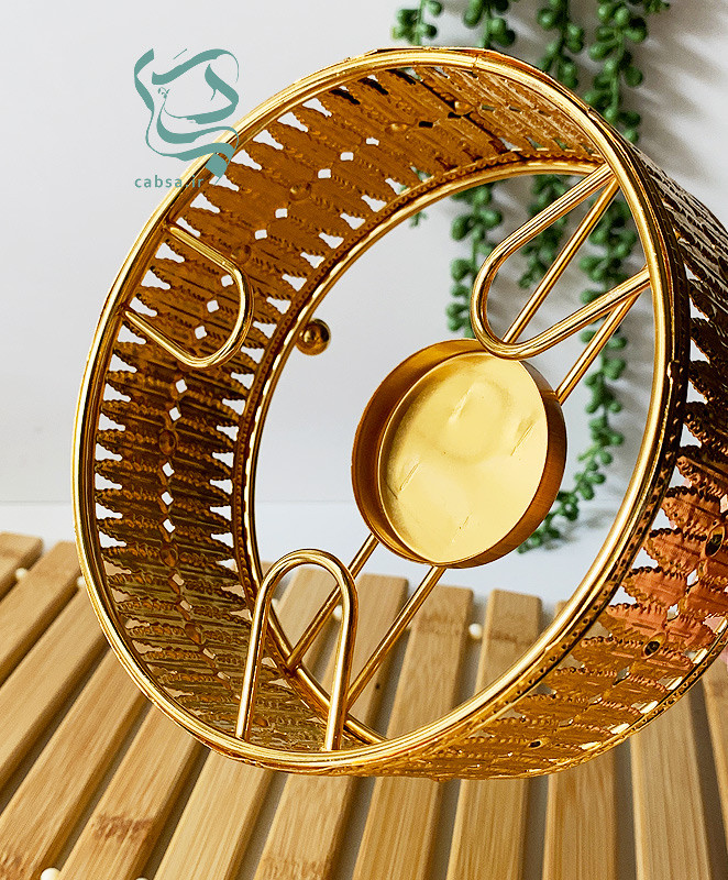 وارمر فلزی گرد طلایی رنگ ثابت وارداتی با طراحی شیک – مناسب گرم نگه داشتن نوشیدنیها و پذیرایی