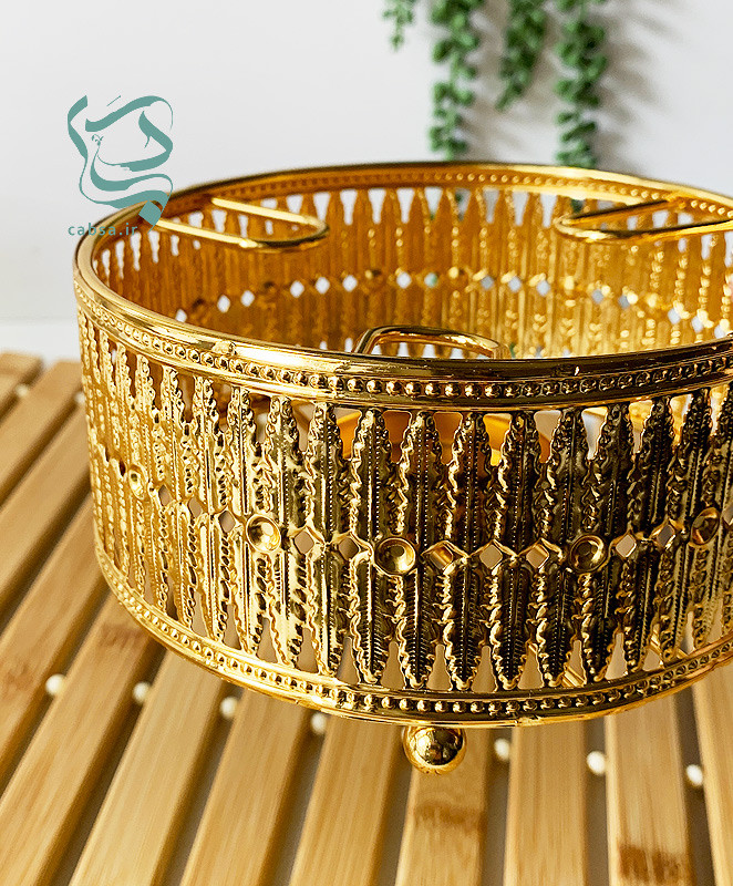 وارمر فلزی گرد طلایی رنگ ثابت وارداتی با طراحی شیک – مناسب گرم نگه داشتن نوشیدنیها و پذیرایی