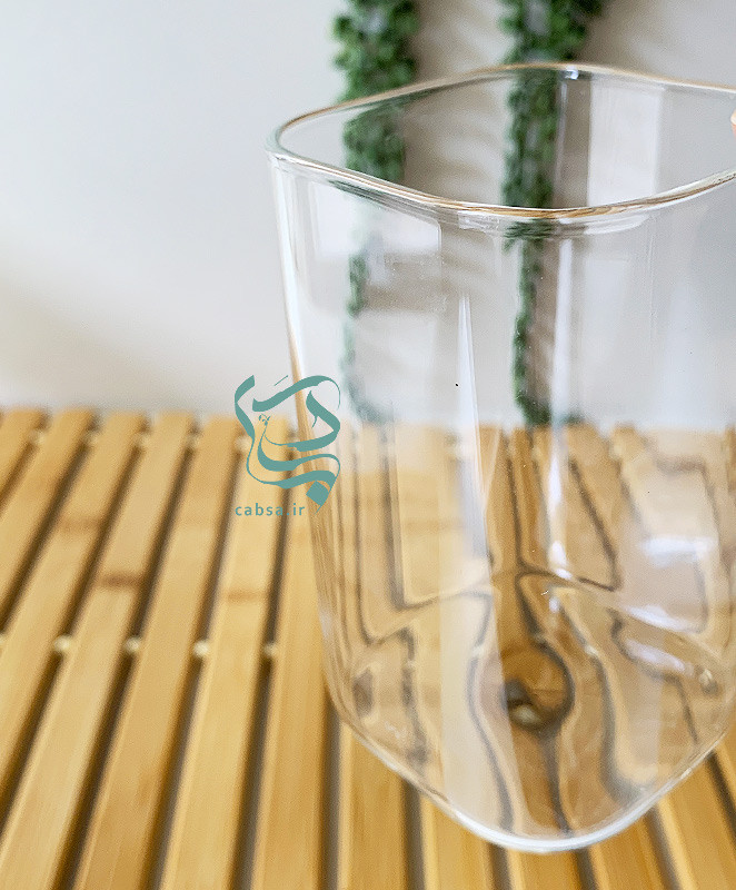 بانکه پیرکس آنتی شوک با درب بامبو و واشر سیلیکونی – نمای نزدیک