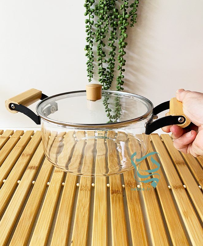 قابلمه پیرکس شفاف مناسب پخت غذاهای سالم