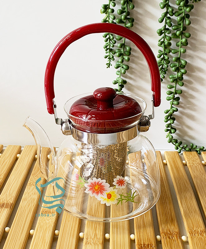 قوری پیرکس ۸۵۰ میل طرح گلدار وارداتی – نمای اصلی