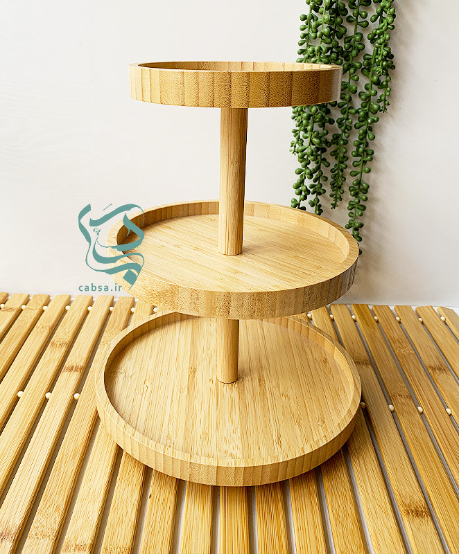 شیرینیخوری سهطبقه تمام بامبو وارداتی – نمای اصلی