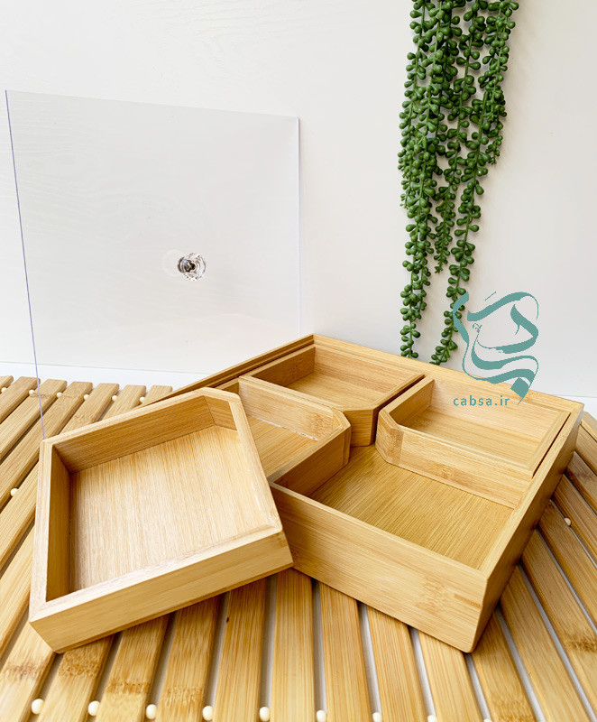 کیف نگهداری تیبگ چای و دمنوش – بامبو با درب آکریلیک