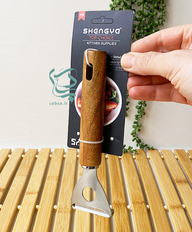 پوست گیر شنگیا با دسته بامبو و تیغه استیل
