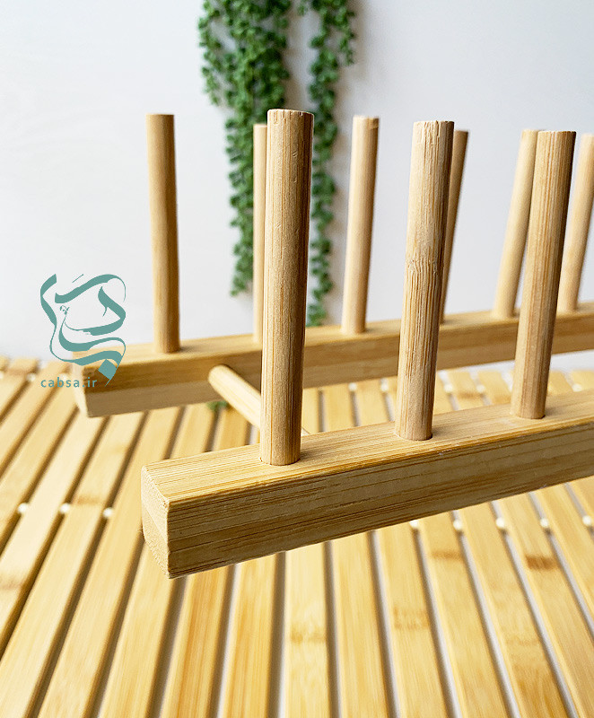 نظمدهنده ظروف بامبو شیک آشپزخانه