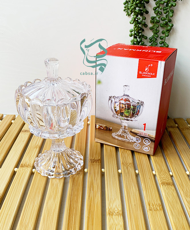 قندان و شکلاتخوری بلور شفاف جنوا – مناسب پذیرایی