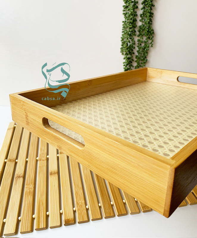سینی بامبو متوسط برای میز پذیرایی
