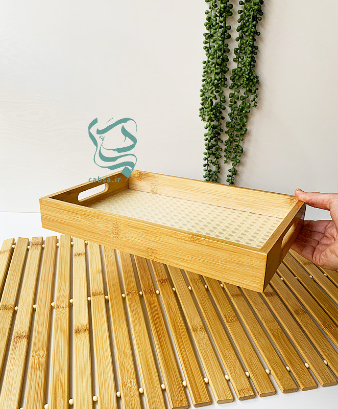 سینی بامبو حصیری وارداتی – سرو پذیرایی