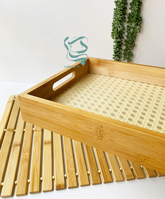 سینی بامبو کوچک برای میز مهمانی