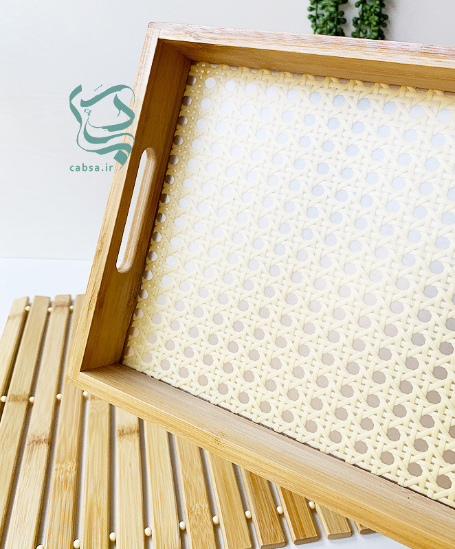 سینی سرو نوشیدنی و تنقلات طراحی طبیعی