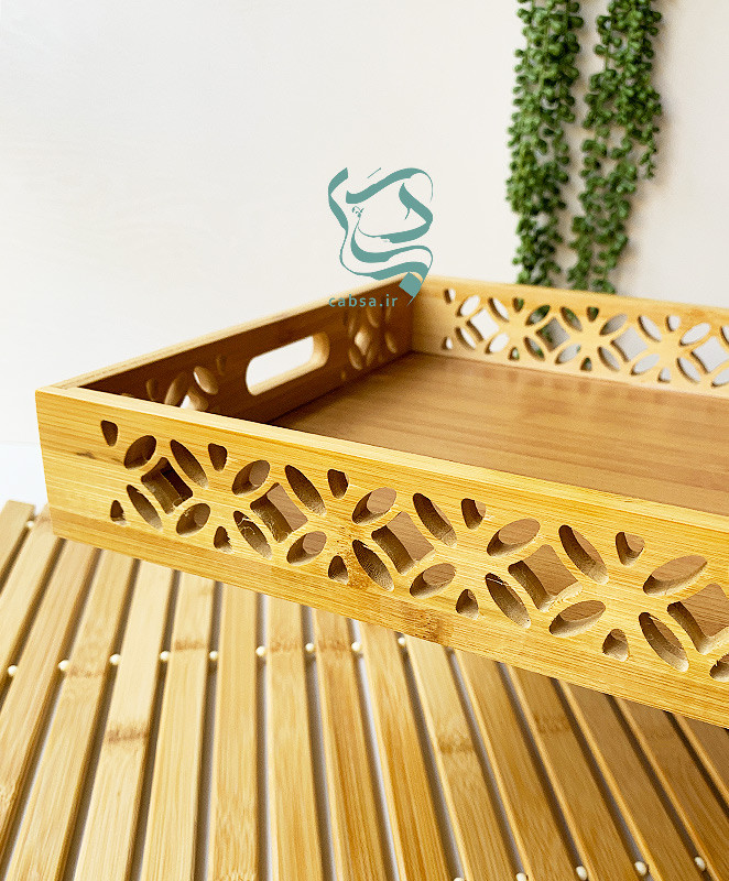 سینی بامبو برای سرو غذا و نوشیدنی