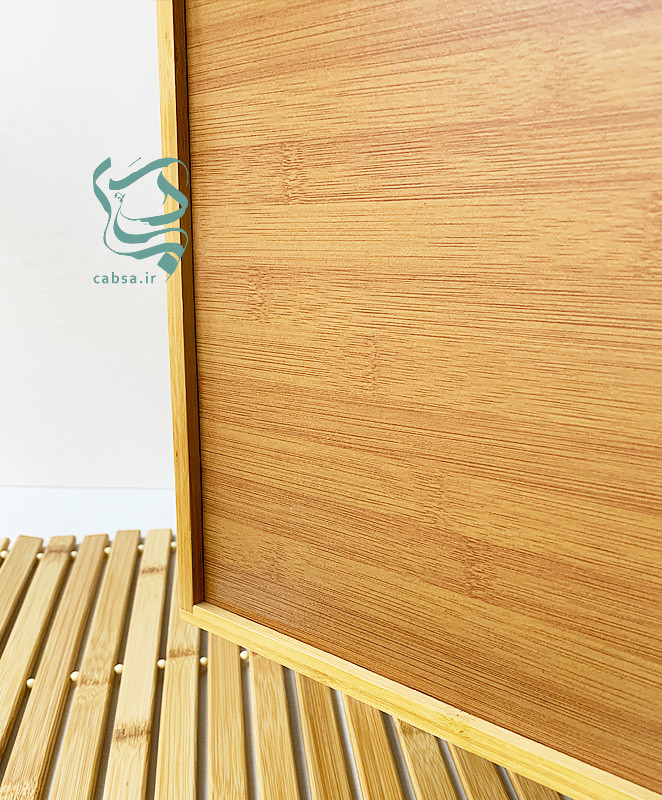 سینی دستهدار بامبو طرحدار – دکور میز پذیرایی