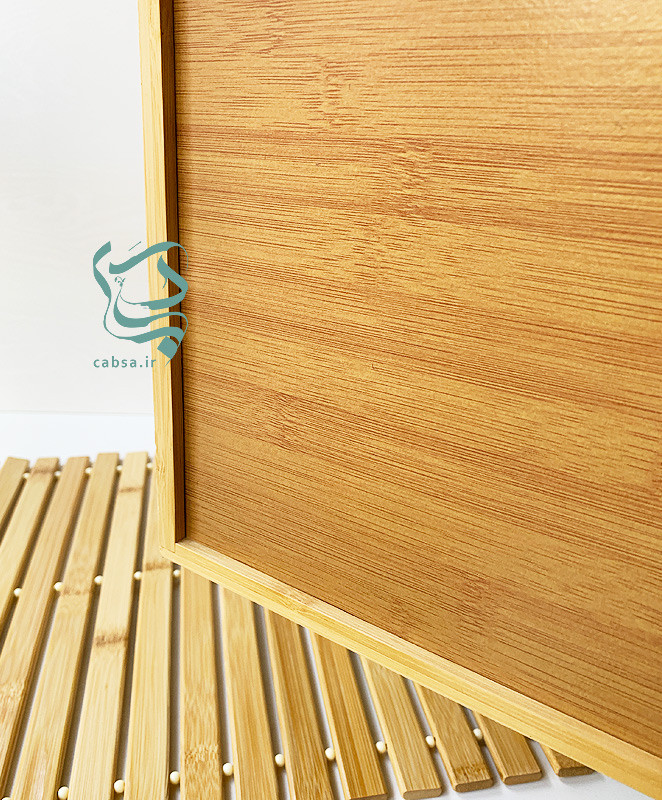 سینی دستهدار طرحدار بامبو – دکور میز پذیرایی