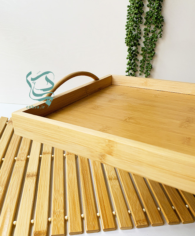 سینی پذیرایی بامبو وارداتی با طراحی زیبا