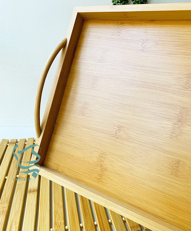 سینی بامبو شیک برای دکور میز پذیرایی