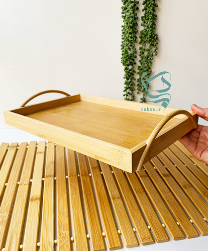 سینی سرو بامبو سایز کوچک – مناسب میوه و تنقلات