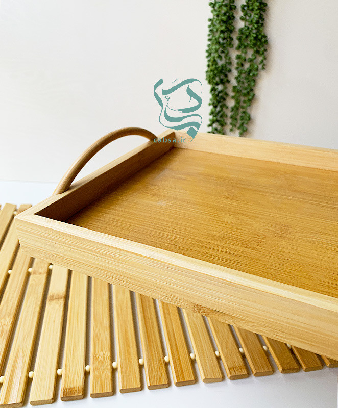 سینی بامبو هلالی برای میز پذیرایی