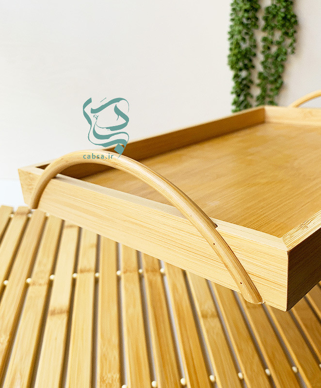 سینی دستهدار بامبو وارداتی – طراحی شیک