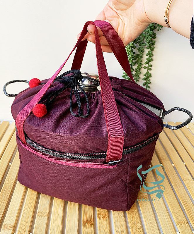 کاور قابلمه مسافرتی کتان نخ سایز متوسط