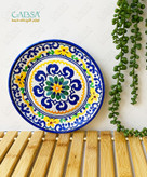 پیش دستی سرامیکی طرح سنتی نقش برجسته بشقاب سرامیکی وارداتی درجه یک سایز بزرگ