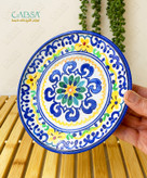 پیش دستی سرامیکی طرح سنتی نقش برجسته بشقاب سرامیکی وارداتی درجه یک سایز بزرگ