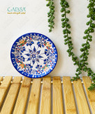 پیش دستی سرامیکی طرح سنتی نقش برجسته وارداتی درجه یک سایز کوچک نعلبکی
