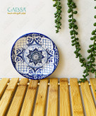 پیش دستی سرامیکی طرح سنتی نقش برجسته وارداتی درجه یک سایز کوچک نعلبکی