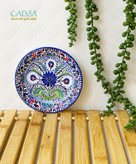 پیش دستی سرامیکی طرح سنتی نقش برجسته وارداتی درجه یک سایز کوچک نعلبکی