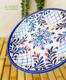پیش دستی سرامیکی طرح سنتی نقش برجسته وارداتی درجه یک سایز کوچک نعلبکی